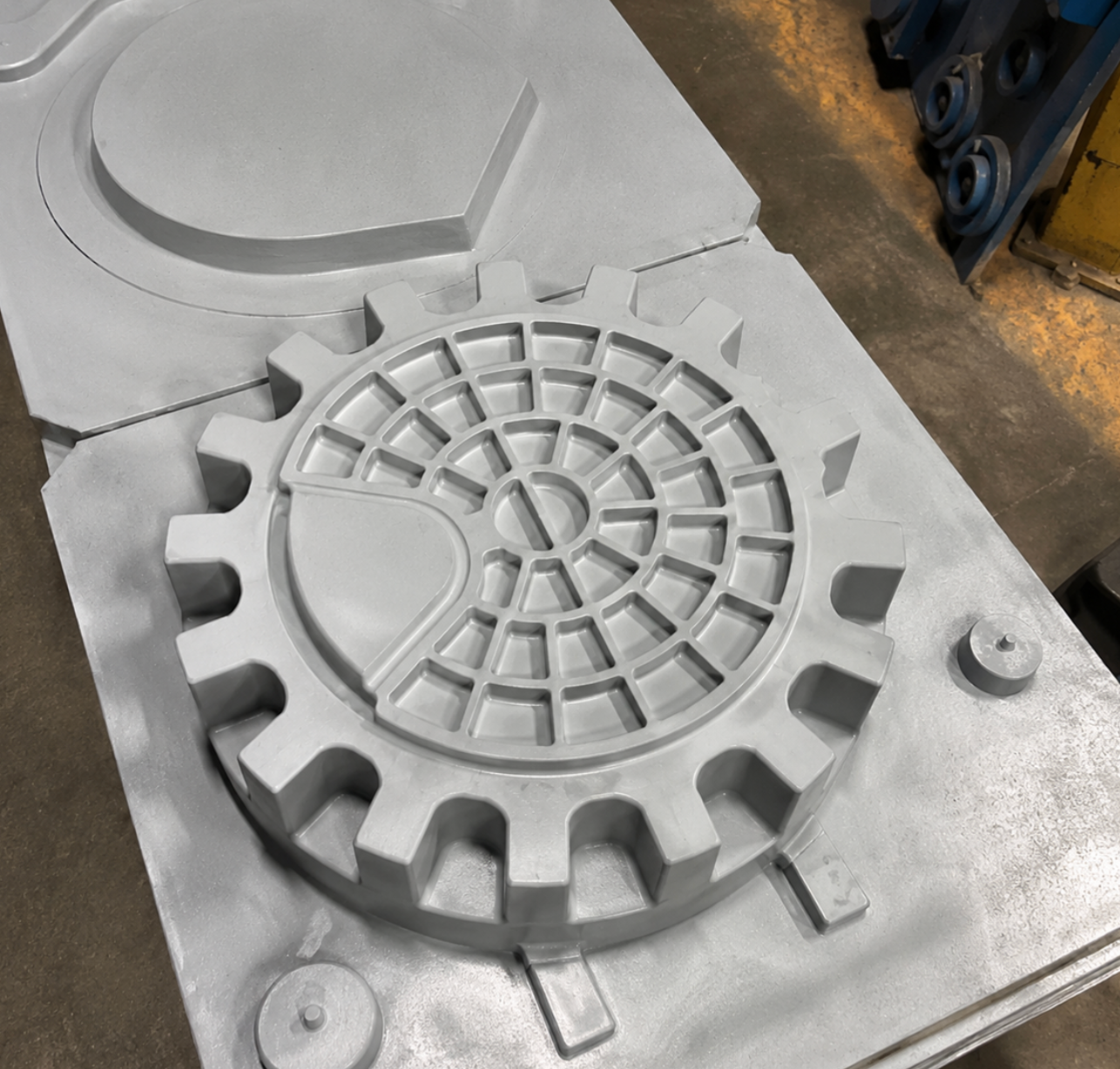 CNC-machined core box for foundry tooling