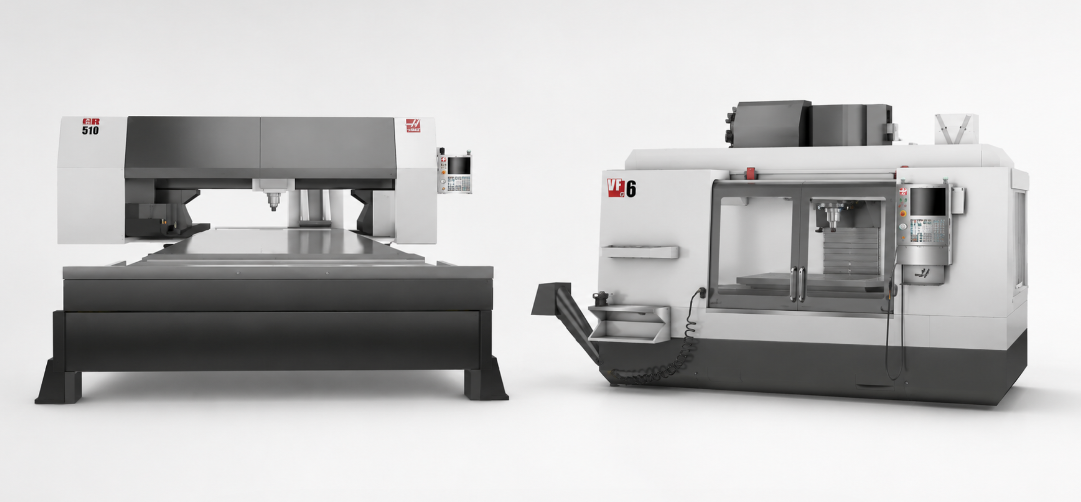 Haas GR-510 gantry router and VF-6/50 spindle mill — Spartan Pattern CNC equipment